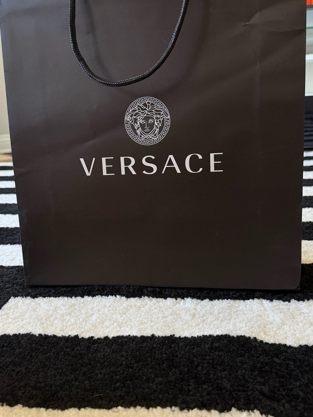 Auth Versace Luxury Shopping Bag Black Medusa Gift Bag